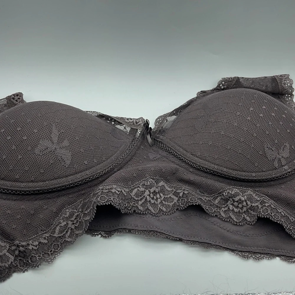 WISHLIST Sheer Bow Dot Lace Bralette - Picture 5 of 10